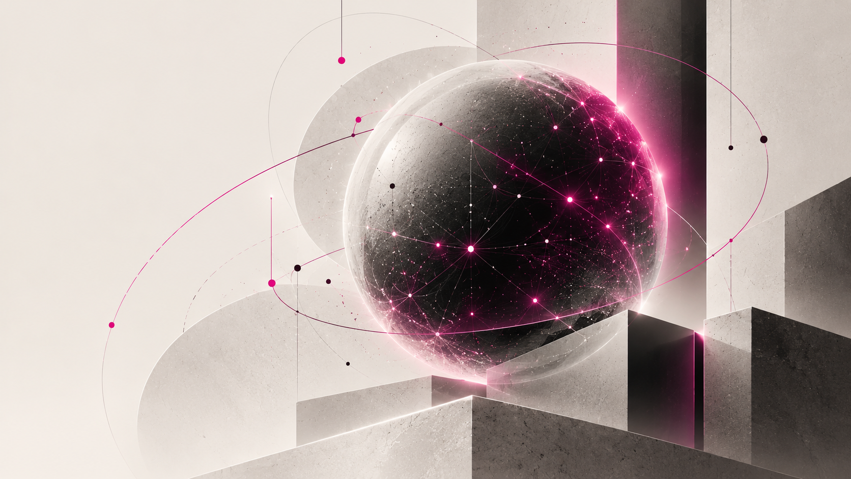 Ilustración conceptual de una red de inteligencia artificial